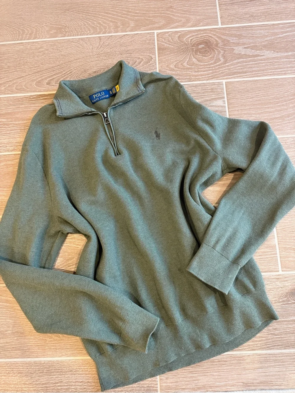 Polo by Ralph Lauren Olive Green Half-Zip Sweater